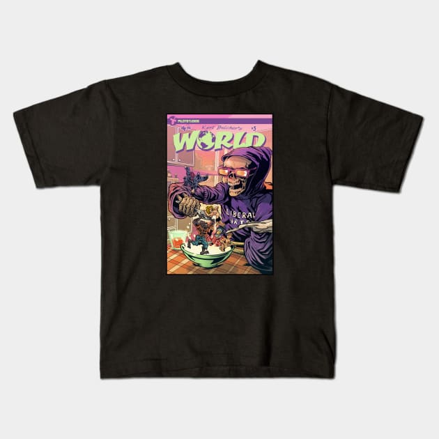 Kurt Belcher's WORLD #3 Cover Kids T-Shirt by PilotStudios